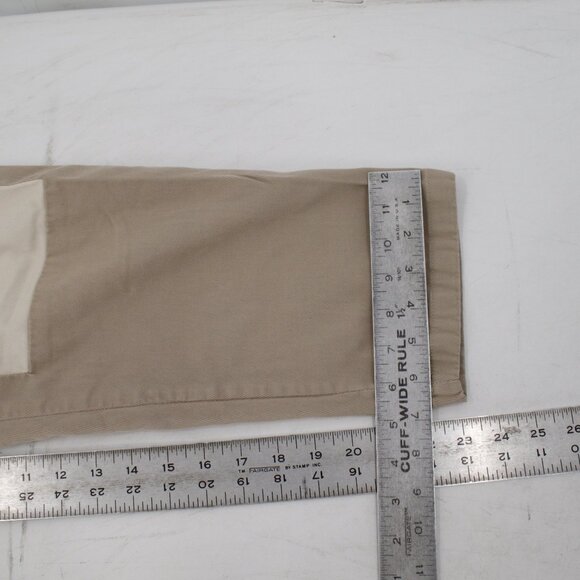 James Perse Pants Women 28 32x23 Cotton Linen Patchwork Button Fly Cropped chino - Picture 7 of 13